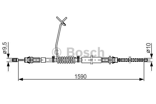 Cable Pull, parking brake BOSCH 1987477175