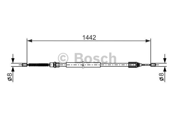 Cable Pull, parking brake BOSCH 1987477643 5