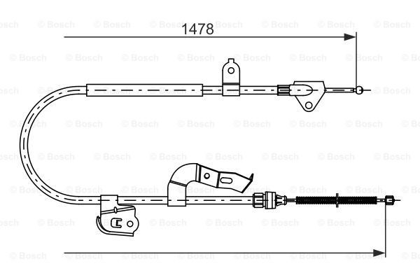 Cable Pull, parking brake BOSCH 1987477951 5