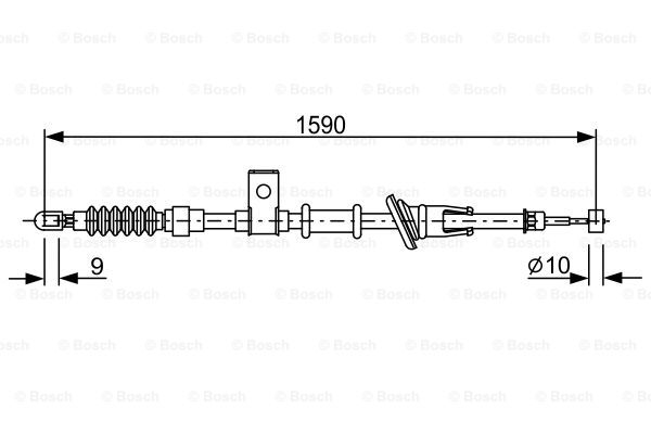 Cable Pull, parking brake BOSCH 1987477878 6