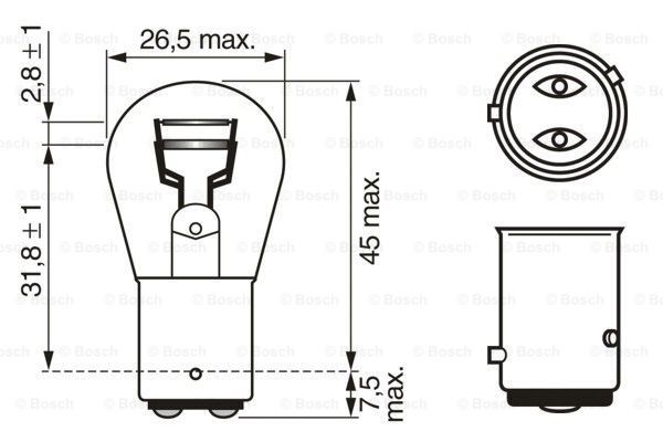 Bulb, rear fog light BOSCH 1987302813 6