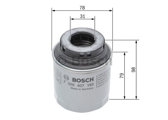 Oil Filter BOSCH F026407183 5