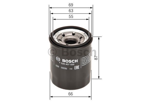 Oil Filter BOSCH F026407025 5