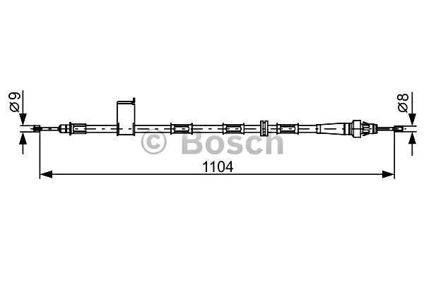 Cable Pull, parking brake BOSCH 1987482364