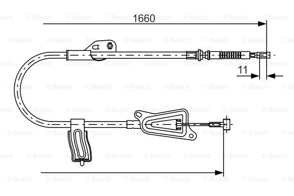 Cable Pull, parking brake BOSCH 1987477944 5