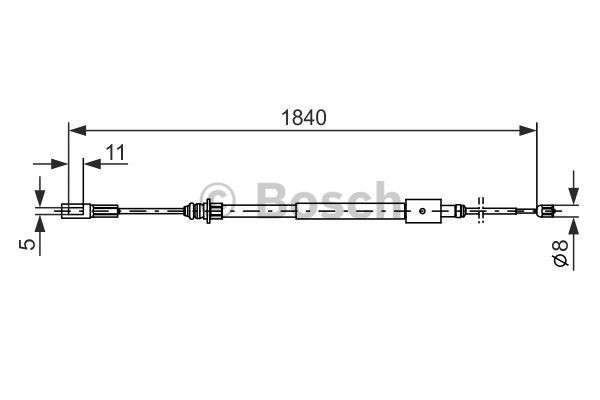 Cable Pull, parking brake BOSCH 1987477712 5