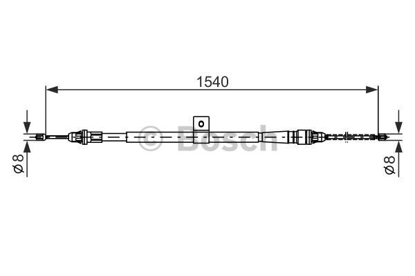 Cable Pull, parking brake BOSCH 1987477992 5