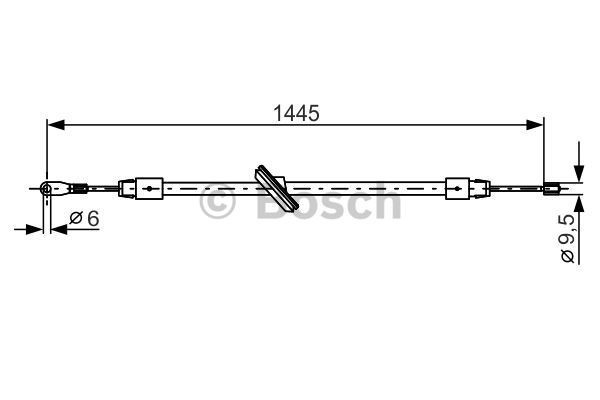 Cable Pull, parking brake BOSCH 1987477905 5