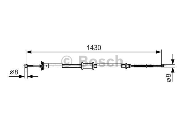Cable Pull, parking brake BOSCH 1987477912 5