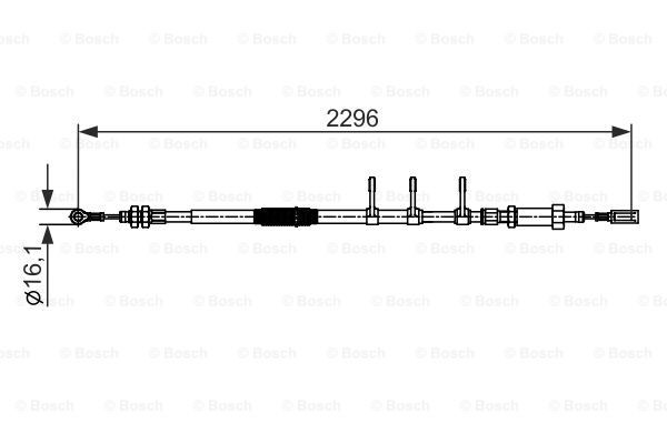 Cable Pull, parking brake BOSCH 1987482595