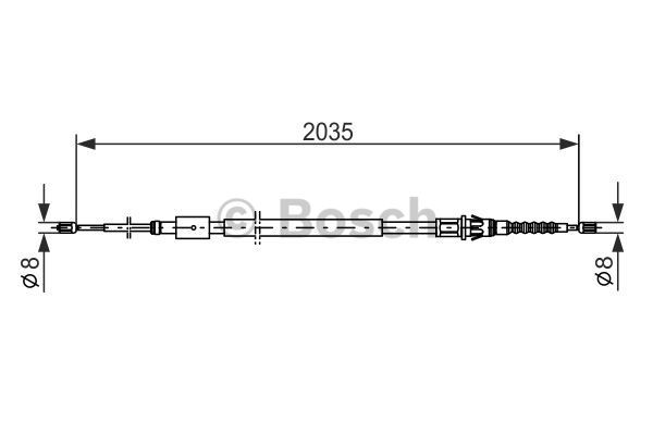 Cable Pull, parking brake BOSCH 1987477598 5