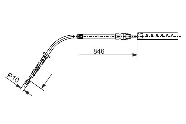 Cable Pull, parking brake BOSCH 1987482866