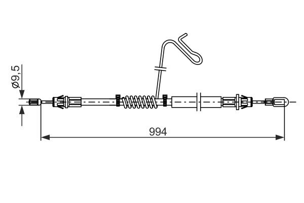Cable Pull, parking brake BOSCH 1987482882
