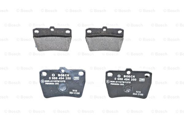 Brake Pad Set, disc brake BOSCH 0986494350 3