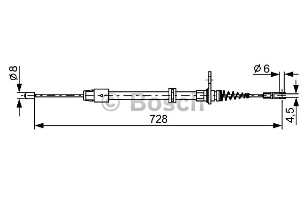 Cable Pull, parking brake BOSCH 1987482301