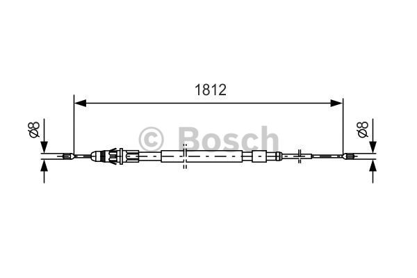 Cable Pull, parking brake BOSCH 1987477600 5
