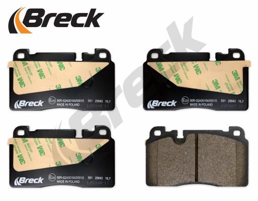 Brake Pad Set, disc brake BRECK 256430055100 2
