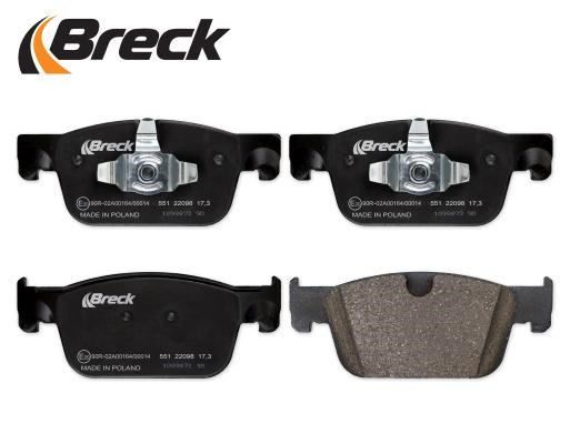 Brake Pad Set, disc brake BRECK 220980055100 3
