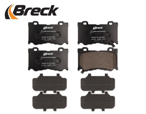 Brake Pad Set, disc brake BRECK 249940055100 3
