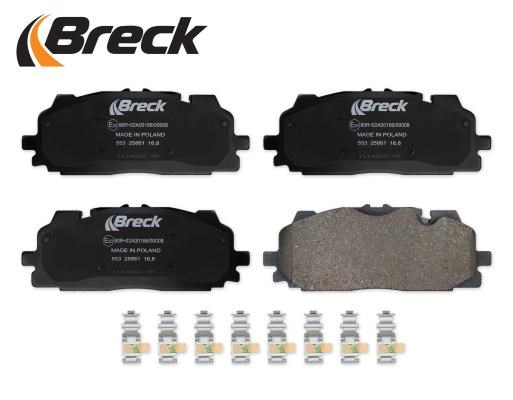 Brake Pad Set, disc brake BRECK 258610055300 3