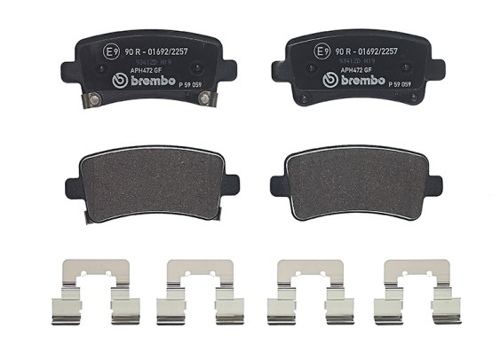 Brake Pad Set, disc brake BREMBO P59059 2