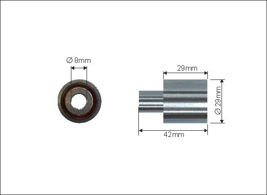 Deflection/Guide Pulley, timing belt CAFFARO 387135