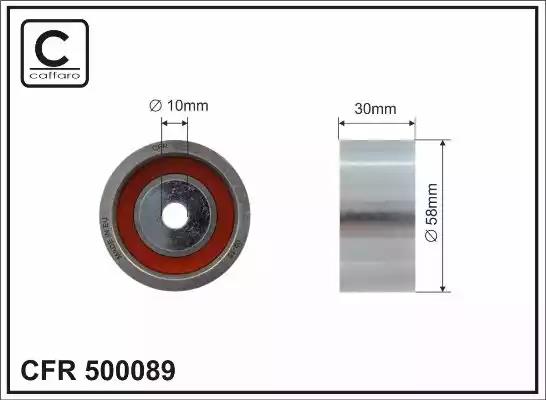 Deflection/Guide Pulley, timing belt CAFFARO 500089