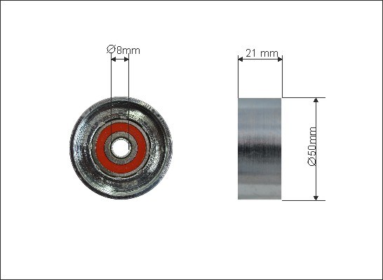 Deflection/Guide Pulley, timing belt CAFFARO 500133