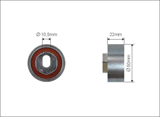 Deflection/Guide Pulley, timing belt CAFFARO 500282