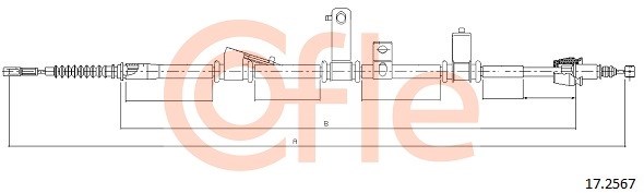 Cable Pull, parking brake COFLE 172567