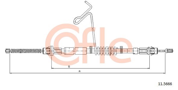 Cable Pull, parking brake COFLE 115666
