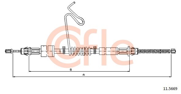 Cable Pull, parking brake COFLE 115669