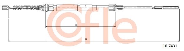 Cable Pull, parking brake COFLE 107431