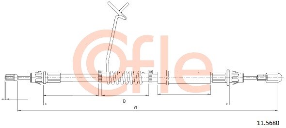 Cable Pull, parking brake COFLE 115680