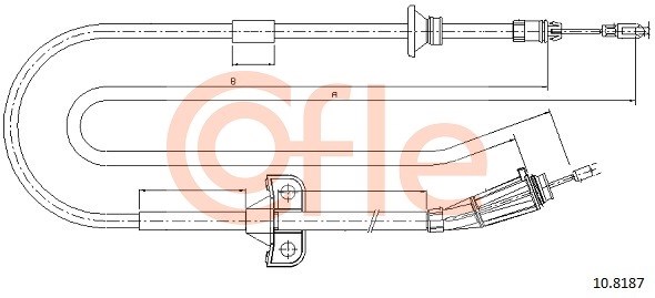 Cable Pull, parking brake COFLE 108187