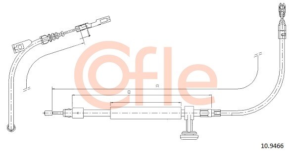 Cable, parking brake COFLE 109466