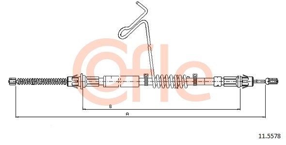 Cable, parking brake COFLE 115578