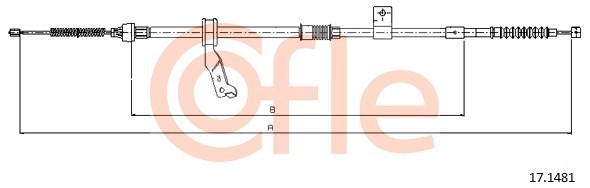 Cable Pull, parking brake COFLE 171481