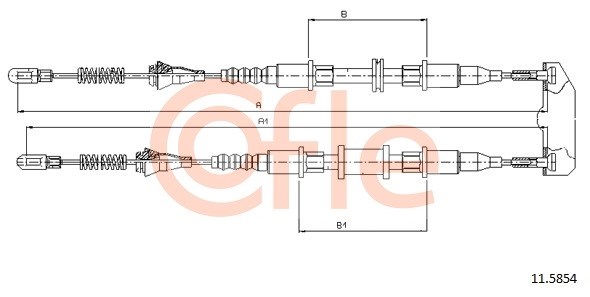 Cable, parking brake COFLE 115854