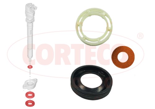 Seal Ring Set, injector CORTECO 49445011