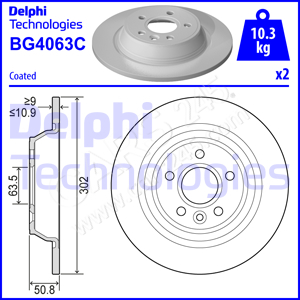 Brake Disc DELPHI BG4063C