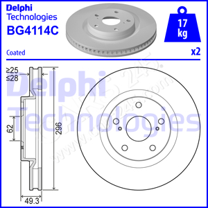 Brake Disc DELPHI BG4114C