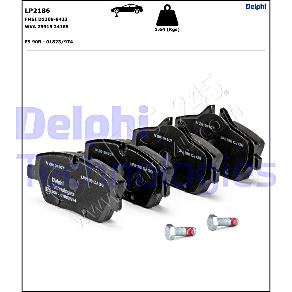 Brake Pad Set, disc brake DELPHI LP2186 2