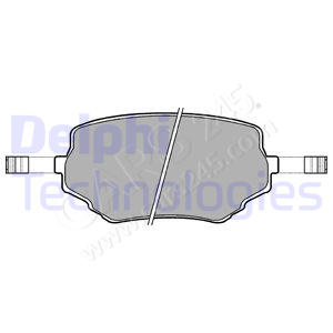 Brake Pad Set, disc brake DELPHI LP1015