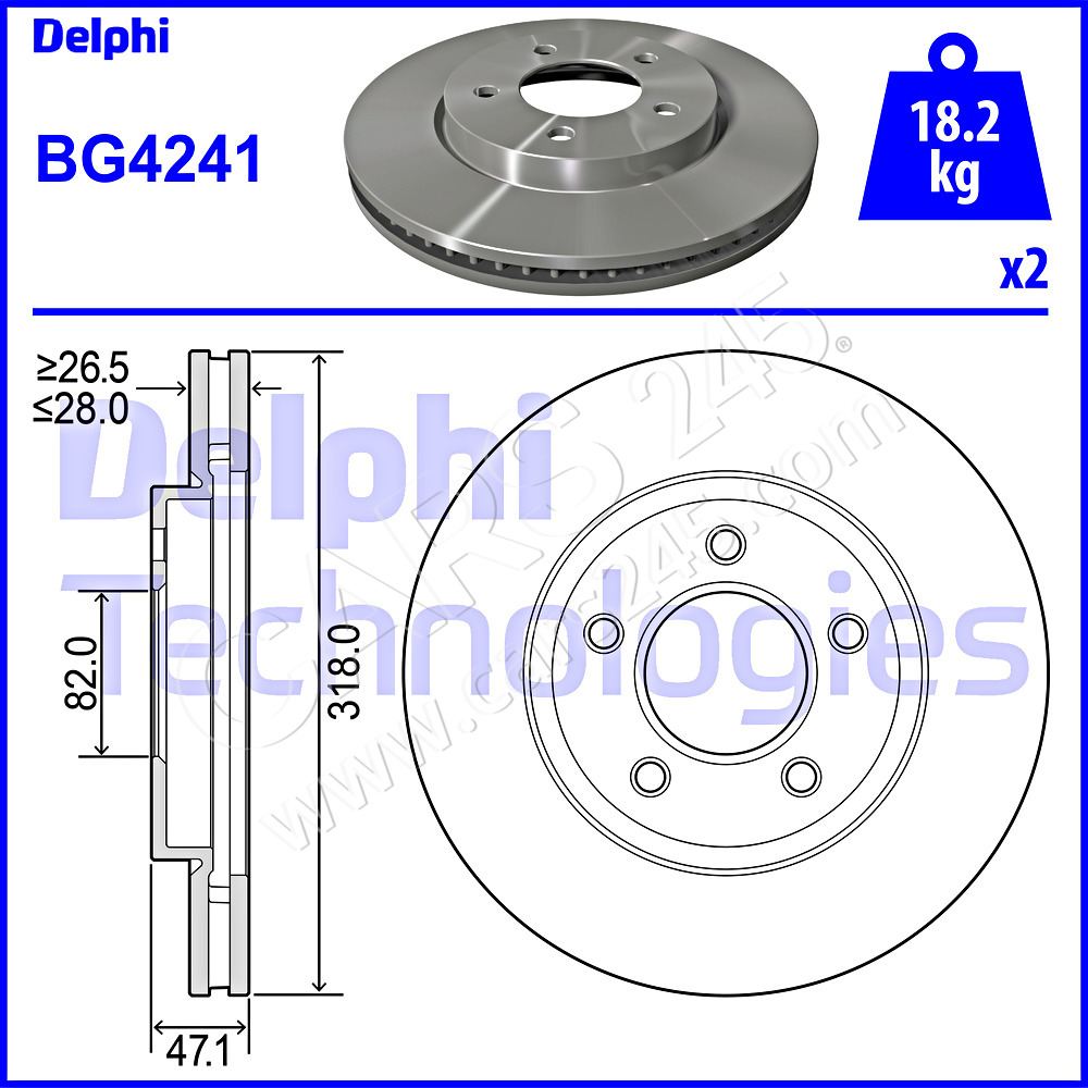 Brake Disc DELPHI BG4241