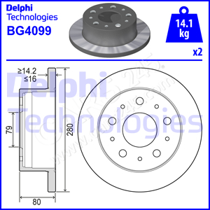 Brake Disc DELPHI BG4099