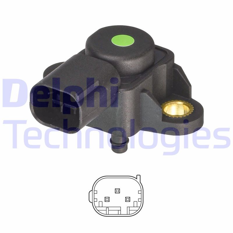 Sensor, intake manifold pressure DELPHI PS20068-12B1