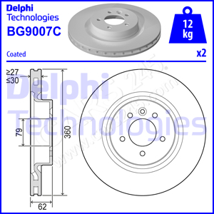 Brake Disc DELPHI BG9007C