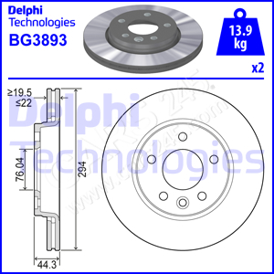 Brake Disc DELPHI BG3893