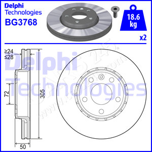 Brake Disc DELPHI BG3768